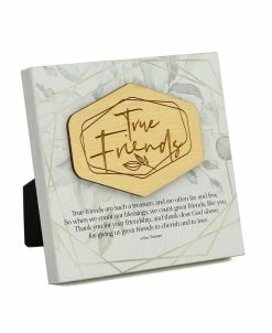Dexsa True Friends Meadow Wood Plaque, 6 X 6