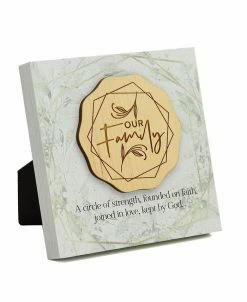 Dexsa Our Family Meadow Wood Plaque, 6 X 6