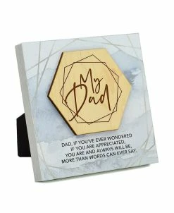 Dexsa My Dad If You've Meadow Wood Plaque, 6 X 6