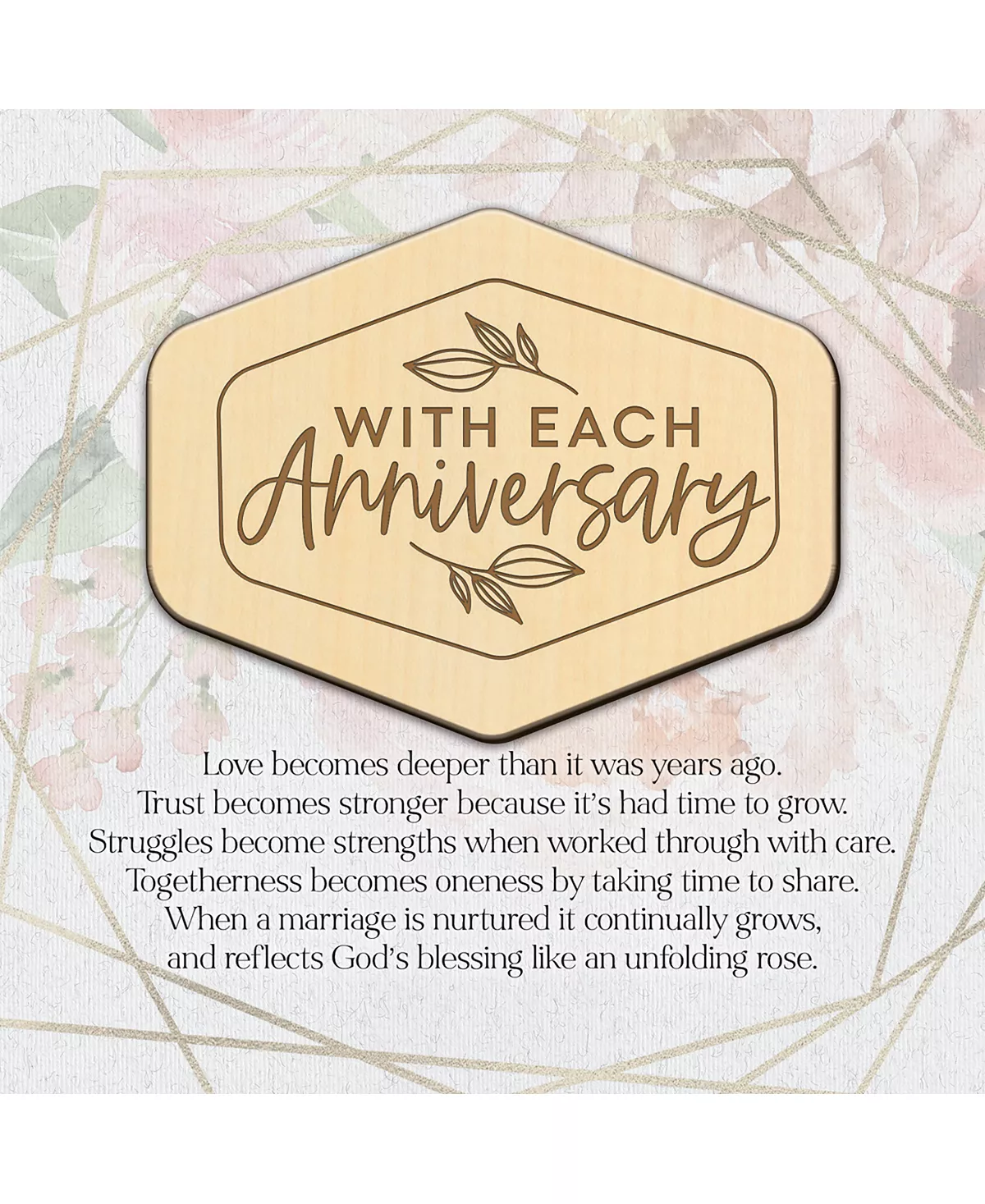 Dexsa With Each Anniversary Meadow Wood Plaque, 6 X 6 2 Dexsa With Each Anniversary Meadow Wood Plaque, 6 X 6 - Image 2