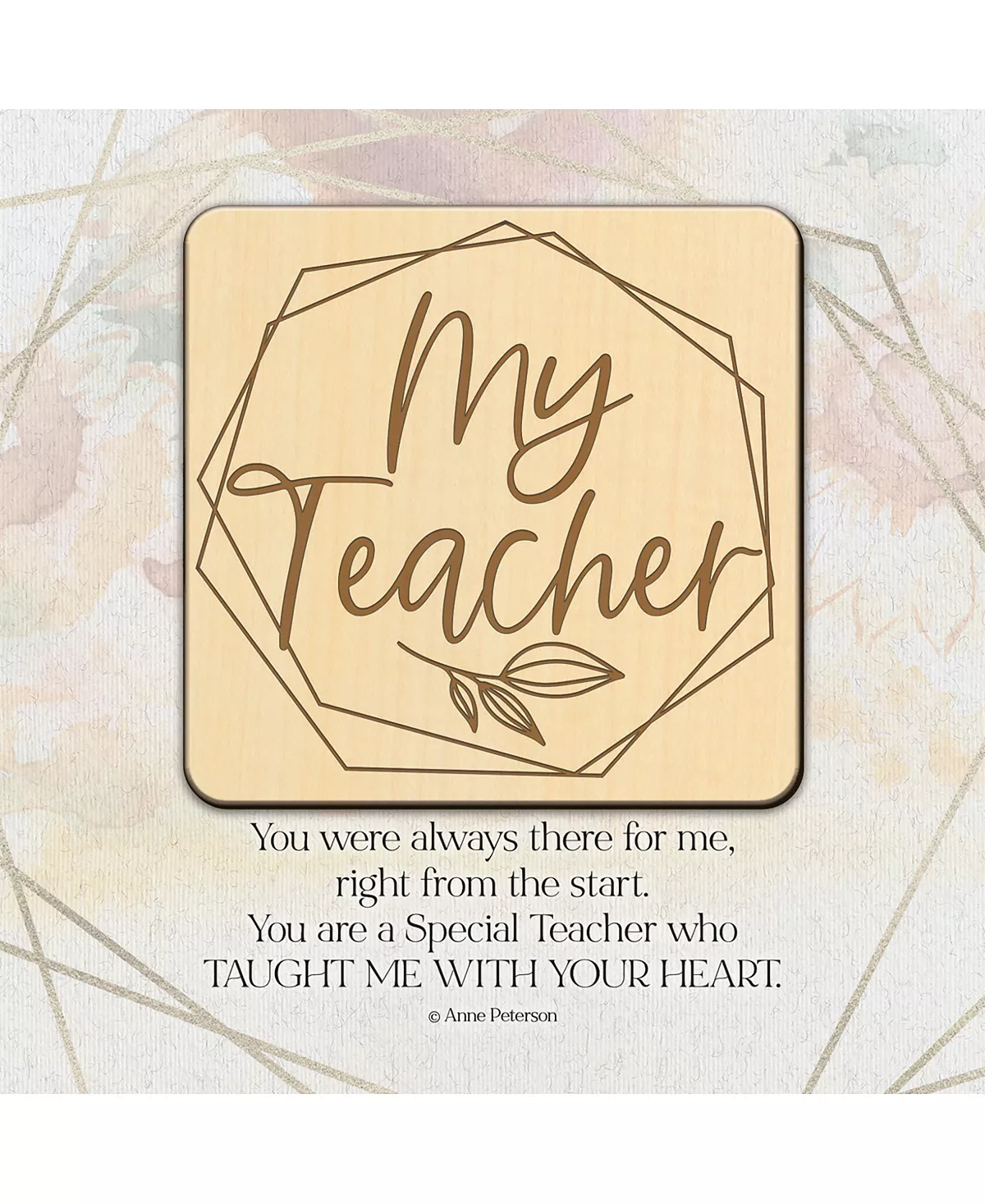 Dexsa My Teacher Meadow Wood Plaque, 6 X 6 2 Dexsa My Teacher Meadow Wood Plaque, 6 X 6 - Image 2