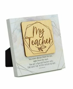 Dexsa My Teacher Meadow Wood Plaque, 6 X 6