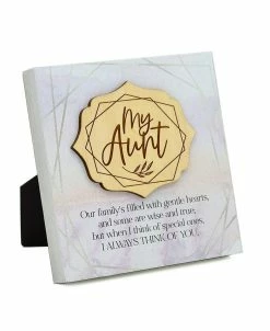 Dexsa My Aunt Meadow Wood Plaque, 6 X 6