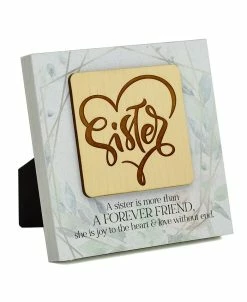 Dexsa Sister Meadow Wood Plaque, 6 X 6