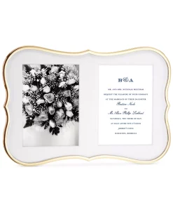 Kate Spade New York Crown Point Collection Gold-Plated Double Invitation Frame