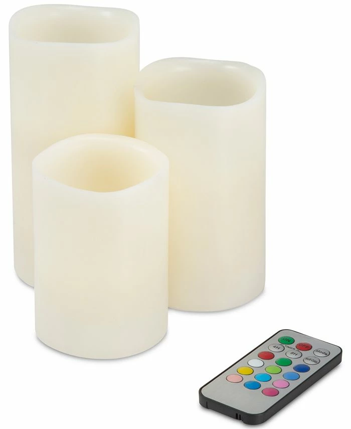 Trademark Global 4-Pc. Color Changing Flameless LED Candles Set & Remote Control 1 Trademark Global 4-Pc. Color Changing Flameless LED Candles Set & Remote Control