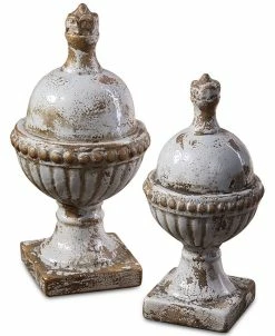 Uttermost Sini Ceramic Finials, Set Of 2