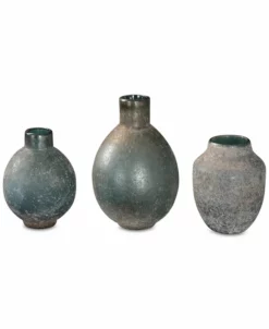 Uttermost Mercede Weathered Blue-Green Vases, Set Of 3