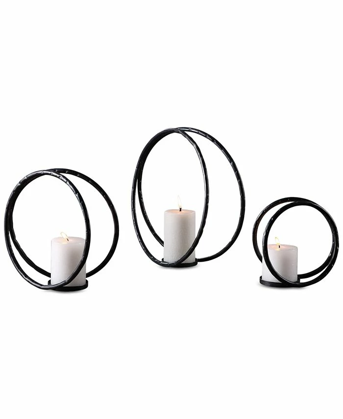 Uttermost Pina Curved Metal Candle Holders, Set Of 3 1 Uttermost Pina Curved Metal Candle Holders, Set Of 3