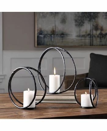 Uttermost Pina Curved Metal Candle Holders, Set Of 3 2 Uttermost Pina Curved Metal Candle Holders, Set Of 3 - Image 2